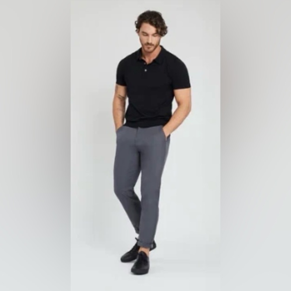 Marcus Pierce Renegade Slim Fit Stretch Men's Dress Pants Gray - Size 32W / 32L